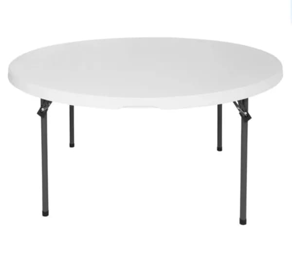White Adult 60" Round Table