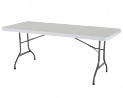 6ft Long White Rectangular Table